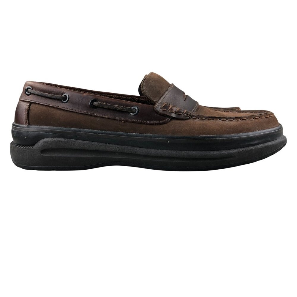 GH Bass & Co Men's Size 10.5M Ketch Brown Leather Slip On Penny Loafers